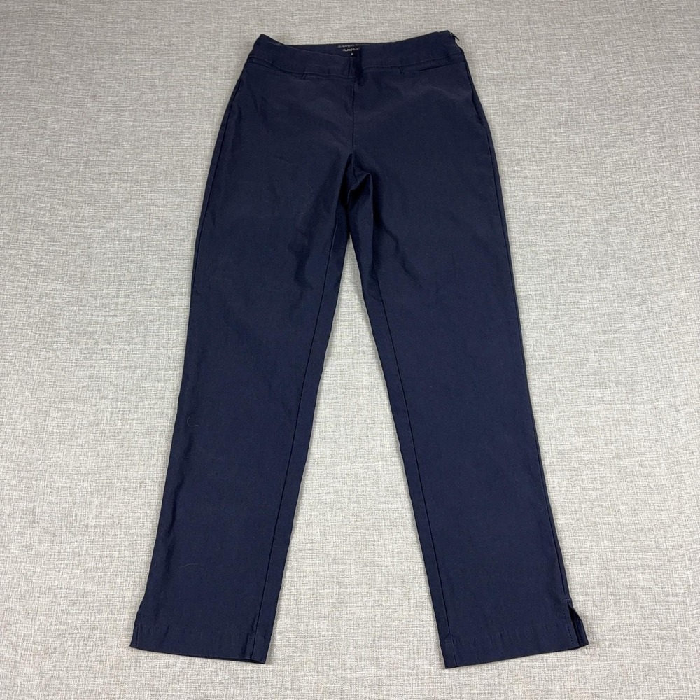 Tommy Bahama Pants Womens 0 Blue Ponte Dress Pants Side Zip Stretch Work